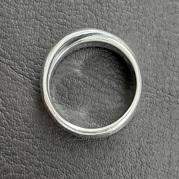 Retired James Avery sterling silver double band crossover ring Size 6.5 - Picture 10 of 13